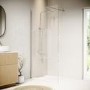 900mm Ribbed / Fluted Glass Shower Screen for Wet Room & Walk In Shower - Matira
