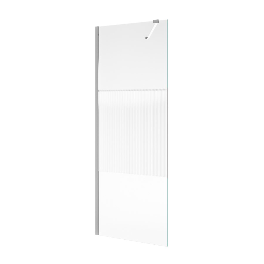 900mm Ribbed / Fluted Glass Shower Screen for Wet Room & Walk In Shower - Matira