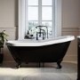 Matt Black Traditional Exposed Shallow Seal Bath Trap & Pipe - Park Royal