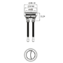 Black Cistern Flush Button - Suitable for Boston Newport Ashford Indiana Venice Palma & Ripley