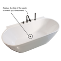 Arezzo Pop-Up Waste Cover (Mat Black) | Victorian Plumbing UK - View #4