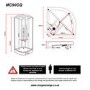 Insignia Monochrome Black Framed Quadrant Shower Cabin 900 x 900