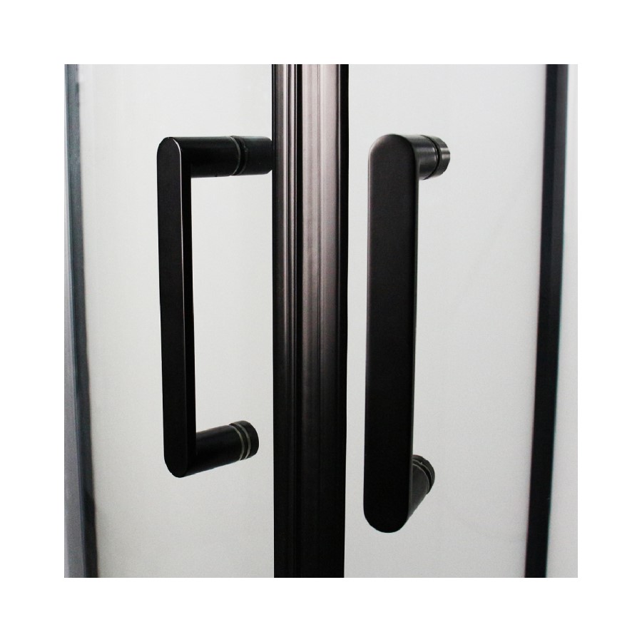 Insignia Monochrome Black Framed Quadrant Shower Cabin 900 x 900