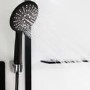 Insignia Monochrome Black Framed Quadrant Shower Cabin 900 x 900
