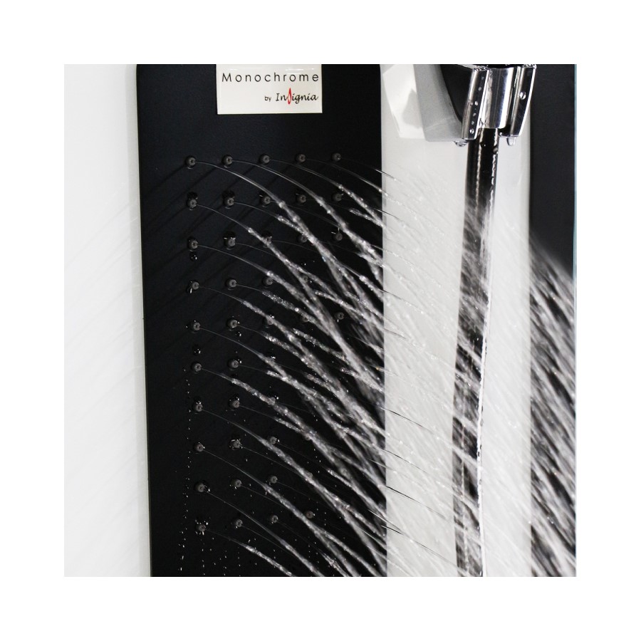 Insignia Monochrome Black Framed Quadrant Shower Cabin 900 x 900