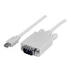 6 ft Mini DisplayPort&amp;#153; to VGA Adapter Converter Cable – mDP to VGA 1920x1200 - White