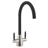 Black Twin Lever Kitchen Mixer Tap- Enza Medina