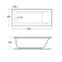 RAK Ceramics Metropolitan Single Ended Acrylic Bath - 1800 x 800mm