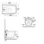 GRADE A1 - RAK Metropolitan Rimless Wall Hung Pan with Hidden Fixations and Soft Close Seat Urea