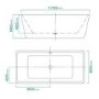 Emperor Double Ended Freestanding Bath - 1700 x 800mm
