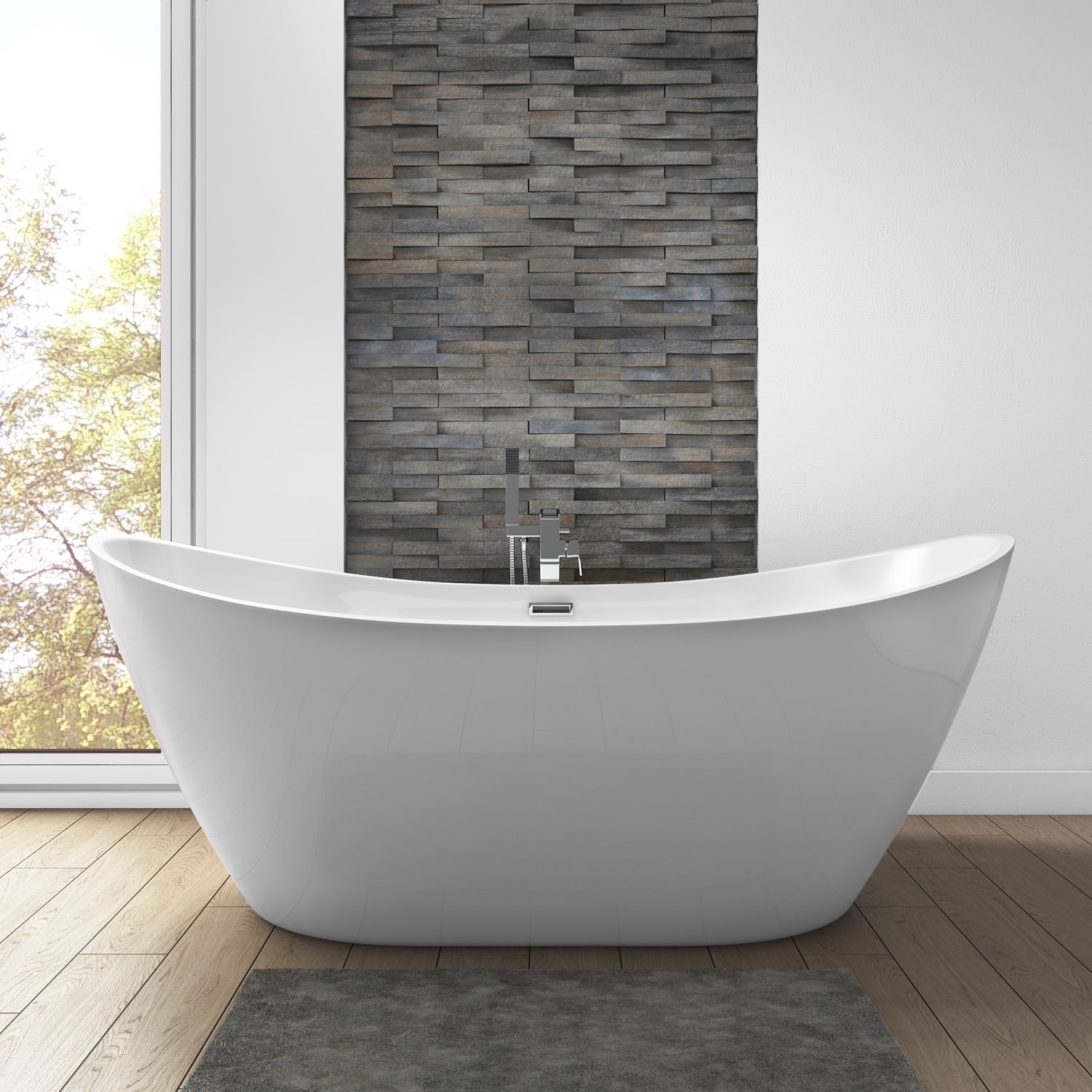 Duke Curved Double Ended Freestanding Bath 1700 x 800mm Better