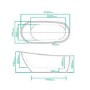 Garbo Modern Freestanding Slipper Bath - 1740 x 780 x 720mm