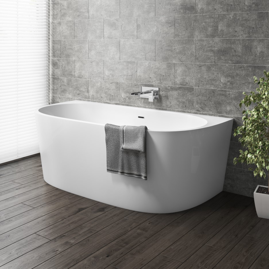 Gable Modern Back To Wall Freestanding Bath 1700 x 800 x 580mm Better Bathrooms