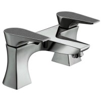 Bristan  Metallix Hourglass Bath Filler Graphite Glisten Bristan  Metallix Hourglass Bath Filler Graphite Glisten