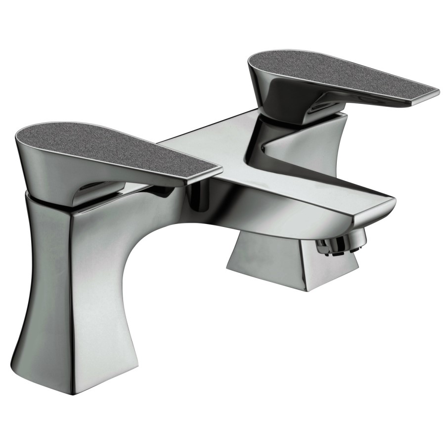 Bristan  Metallix Hourglass Bath Filler Graphite Glisten