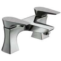 Bristan  Metallix Hourglass Bath Filler Silver Sparkle