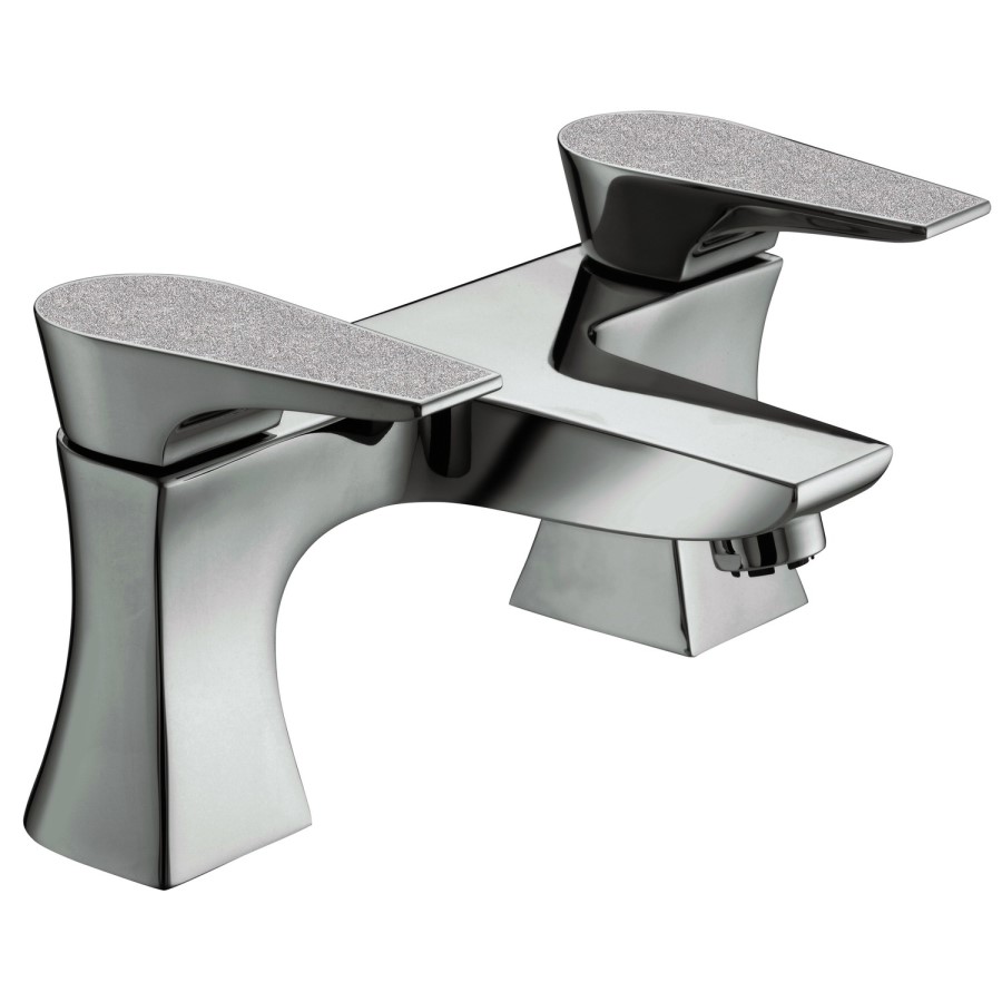 Bristan  Metallix Hourglass Bath Filler Silver Sparkle