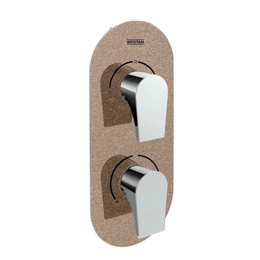Bristan  Metallix Hourglass Concealed Dual Control Valve and Diverter Copper Radiance