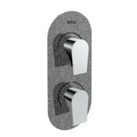 Bristan  Metallix Hourglass Concealed Dual Control Valve and Diverter Graphite Glisten