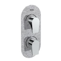 Bristan  Metallix Hourglass Concealed Dual Control Valve and Diverter Silver Sparkle