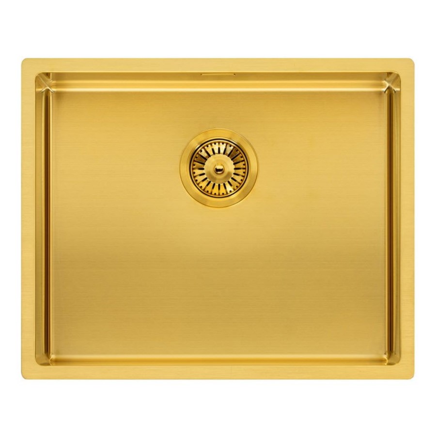 Single Bowl Gold Stainless Steel Kitchen Sink - Reginox Miami
