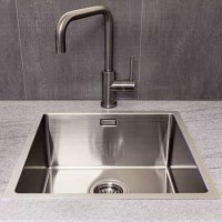 Single Bowl Stainless Steel Gunmetal Kitchen Sink - Reginox Miami