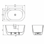 Small Freestanding Double Ended Bath 1300 x 720mm - Miro