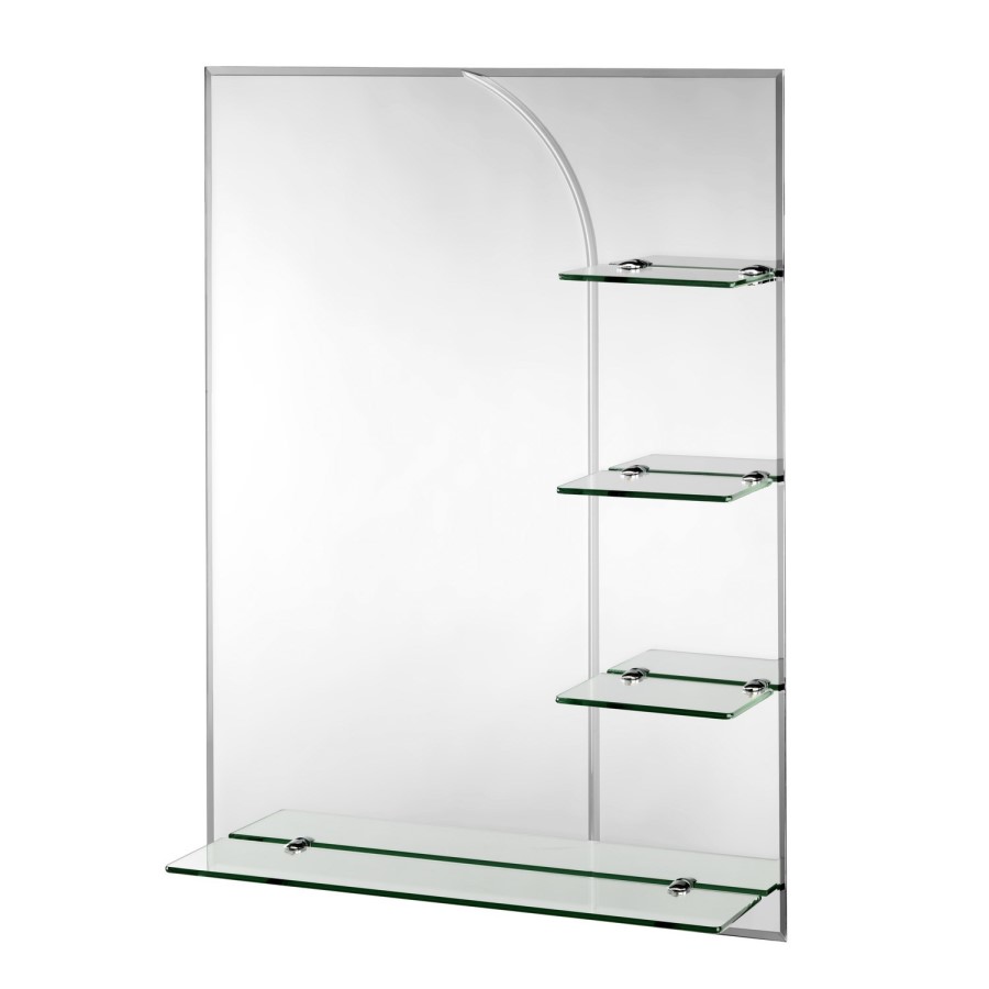 Croydex Bampton Bathroom Mirror with Shelf - 600 x 800mm