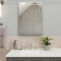 Rectangular Hang N Lock Bathroom Mirror with Shelf 500 x 700mm - Croydex