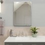 Rectangular Hang N Lock Bathroom Mirror with Shelf 500 x 700mm - Croydex