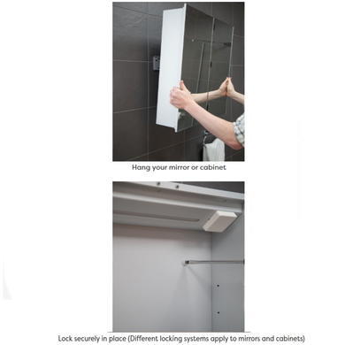 Oval Hang N Lock Bathroom Mirror 450 x 900mm  - Croydex