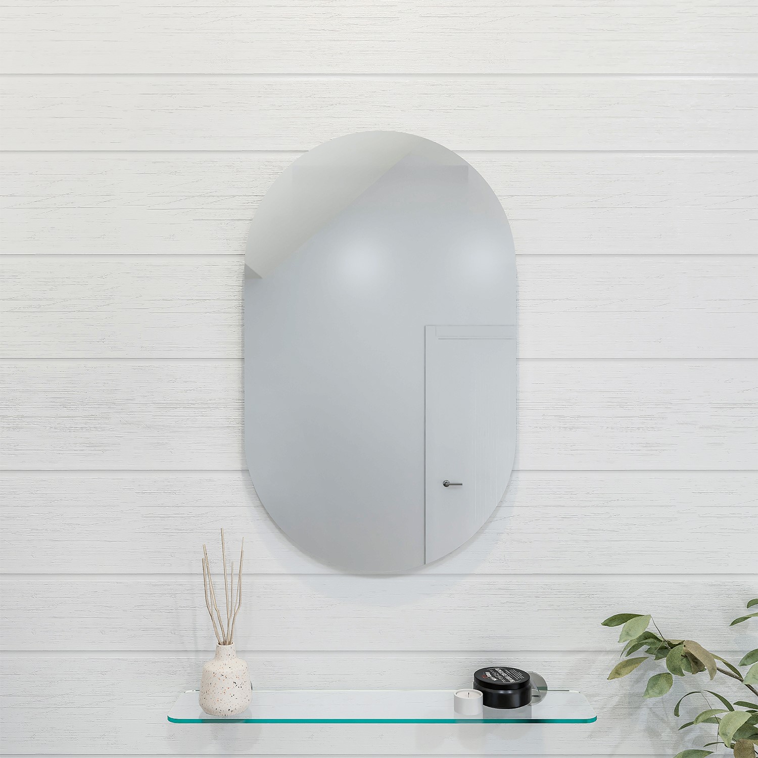Oval Hang N Lock Bathroom Mirror 400 X, What Size Oval Mirror For Bathroom