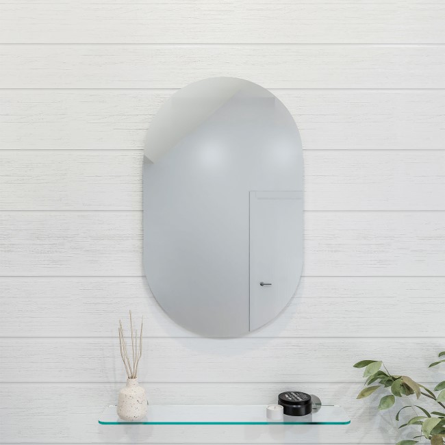 Oval Hang N Lock Bathroom Mirror 400 x 650mm  - Croydex