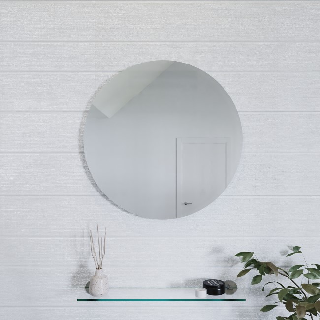 Round Hang N Lock Bathroom Mirror 600mm - Croydex