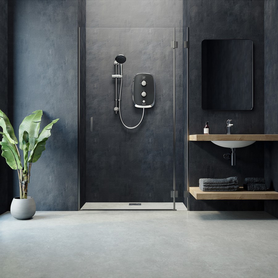 GRADE A1 - Aqualisa eMOTION 10.5kW Grey Electric Shower