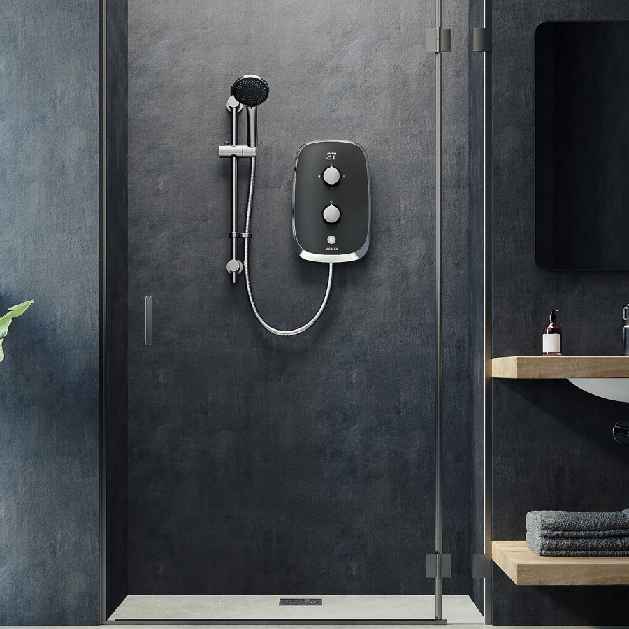 GRADE A1 - Aqualisa eMOTION 10.5kW Grey Electric Shower