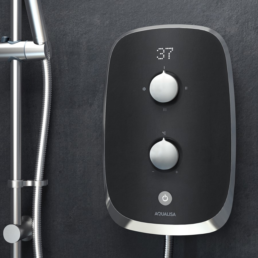 GRADE A1 - Aqualisa eMOTION 10.5kW Grey Electric Shower