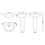 Arc Pedestal Sink - 1 Tap Hole
