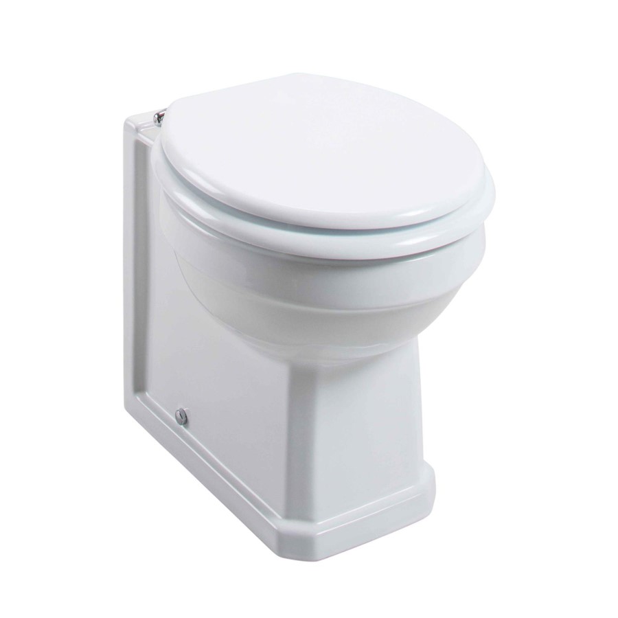 Standard Soft Close High Gloss White MDF Toilet Seat- Bottom Fix