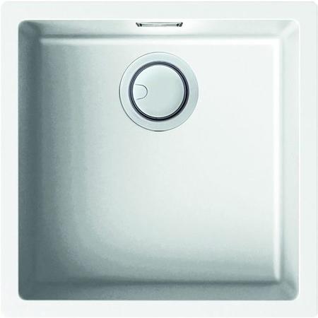 GRADE A1 - Single Bowl White Granite Kitchen Sink - Reginox Multa