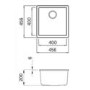 GRADE A1 - Single Bowl White Granite Kitchen Sink - Reginox Multa