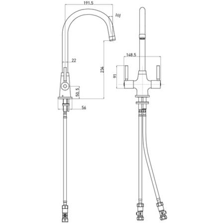 Bristan Monza Easyfit Mono Sink Mixer Chrome