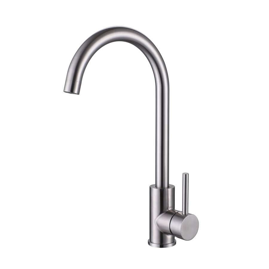 GRADE A1 - Box Opened Reginox Mino BN Brushed Nickel Single Lever Mono Kitchen Sink Mixer Tap