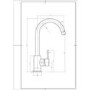 GRADE A1 - Box Opened Reginox Mino BN Brushed Nickel Single Lever Mono Kitchen Sink Mixer Tap