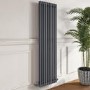 Anthracite Vertical 2 Column Traditional Radiator 1600 x 470mm - Nambi