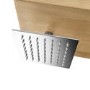 Wooden Thermostatic Outdoor Shower with Square Hand Shower 2 Outlets - Namara