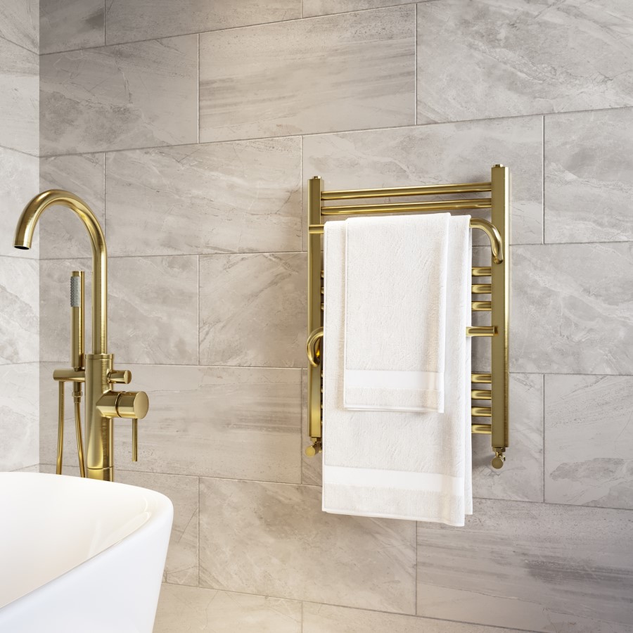 Brass Towel Radiator 650 x 600mm - Nazco