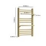 Brass Towel Radiator 650 x 500mm - Nazco