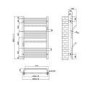 Chrome Towel Radiator 800 x 500mm with Pipe Kit and Straight Valves – Nazco