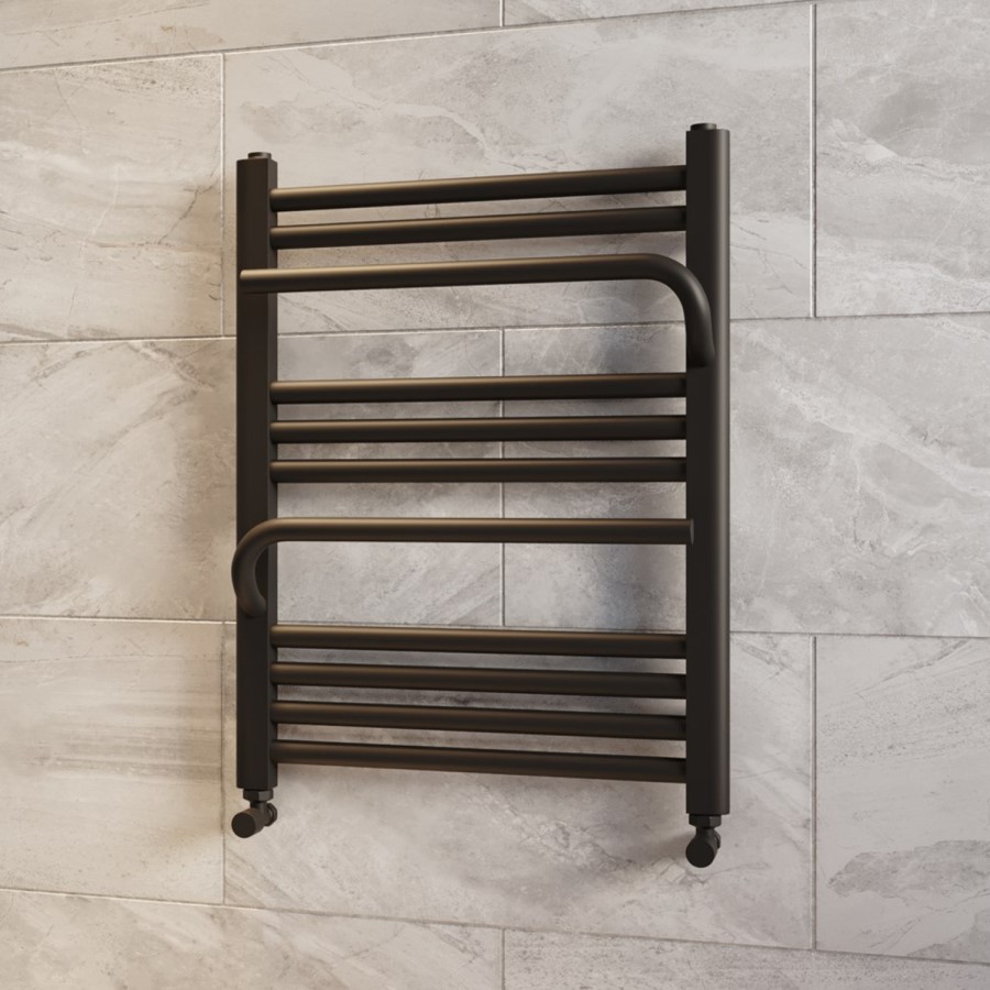 Black Towel Radiator 650 x 500mm - Nazco